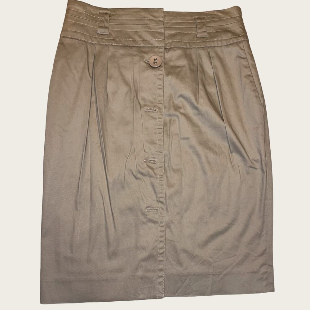 Chelsea & Theodore Stretchy Khaki Short Skirt Sz 4 EUC